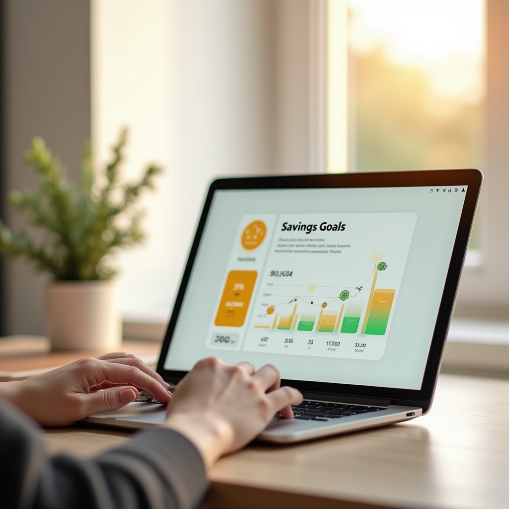 Visualizzazione obiettivi di risparmio su interfaccia digitale